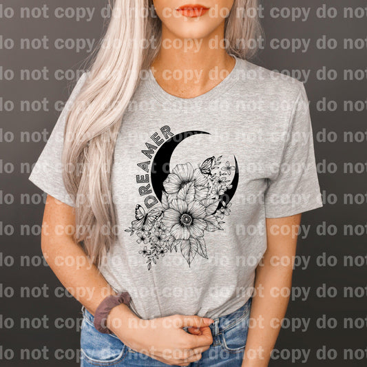 Dreamer Moon Floral Butterfly Dream Print or Sublimation Print