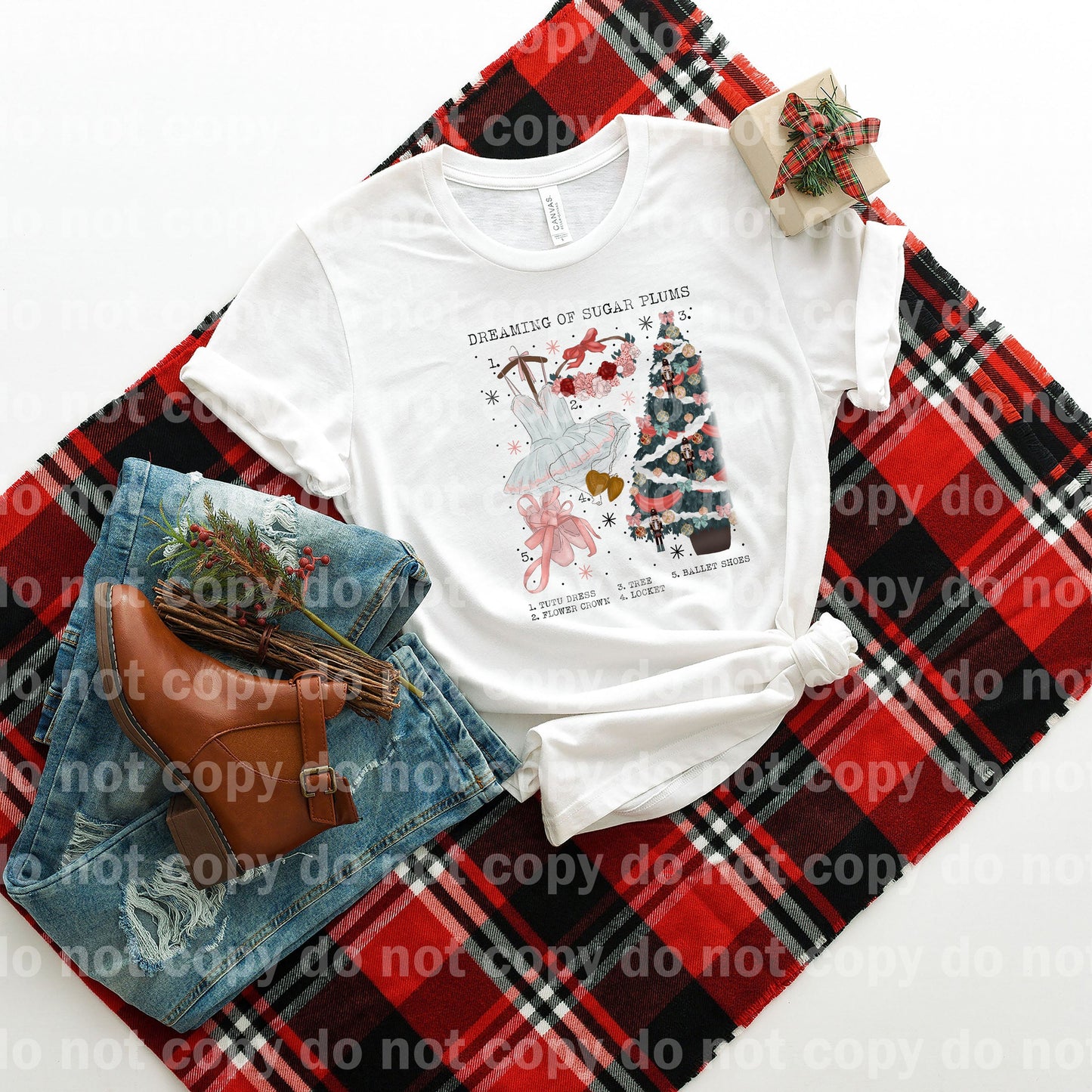 Dreaming Of Sugar Plums  Christmas Chart Dream Print or Sublimation Print
