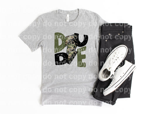 Dude Army Green Black Lightning Bolt Dream Print or Sublimation Print