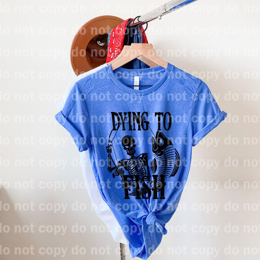 Dying to Fish Skellie Black Dream Print or Sublimation Print