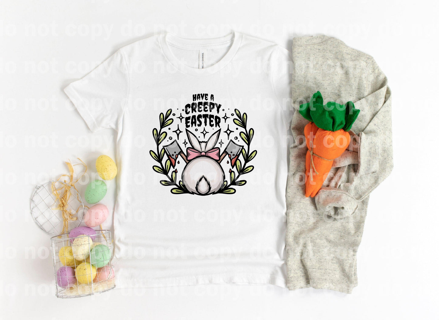 Have A Creepy Easter Bunny Green Leaves Dream Print or Sublimation Print