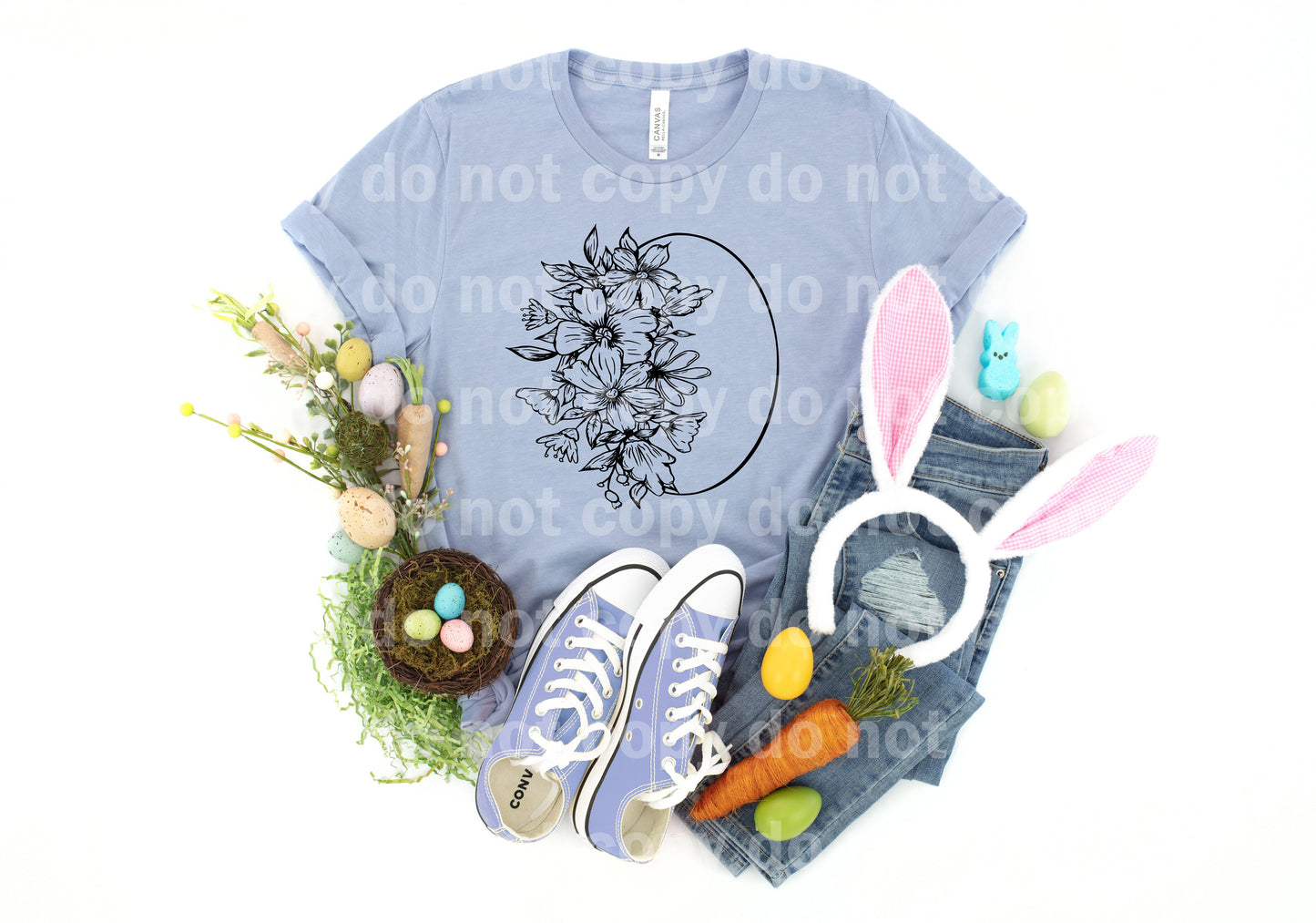 Egg Flower Easter Full Color/One Color Dream Print or Sublimation Print