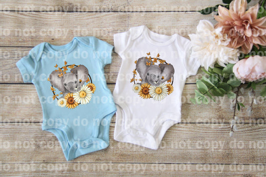 Elephant Sunflower Butterflies Dream Print or Sublimation Print