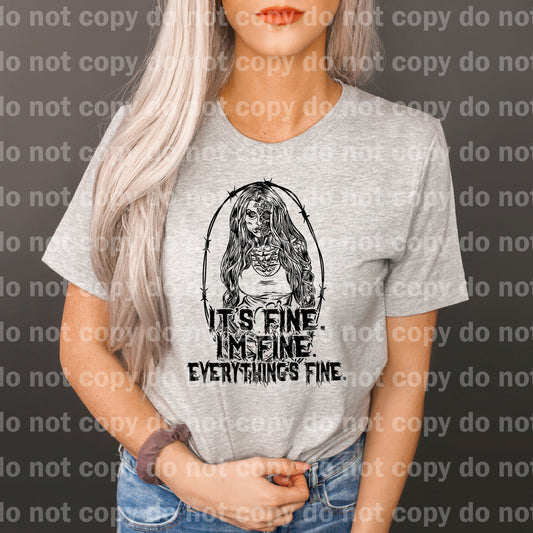 It's Fine I'm Fine Everything's Fine Distressed Dream Print or Sublimation Print