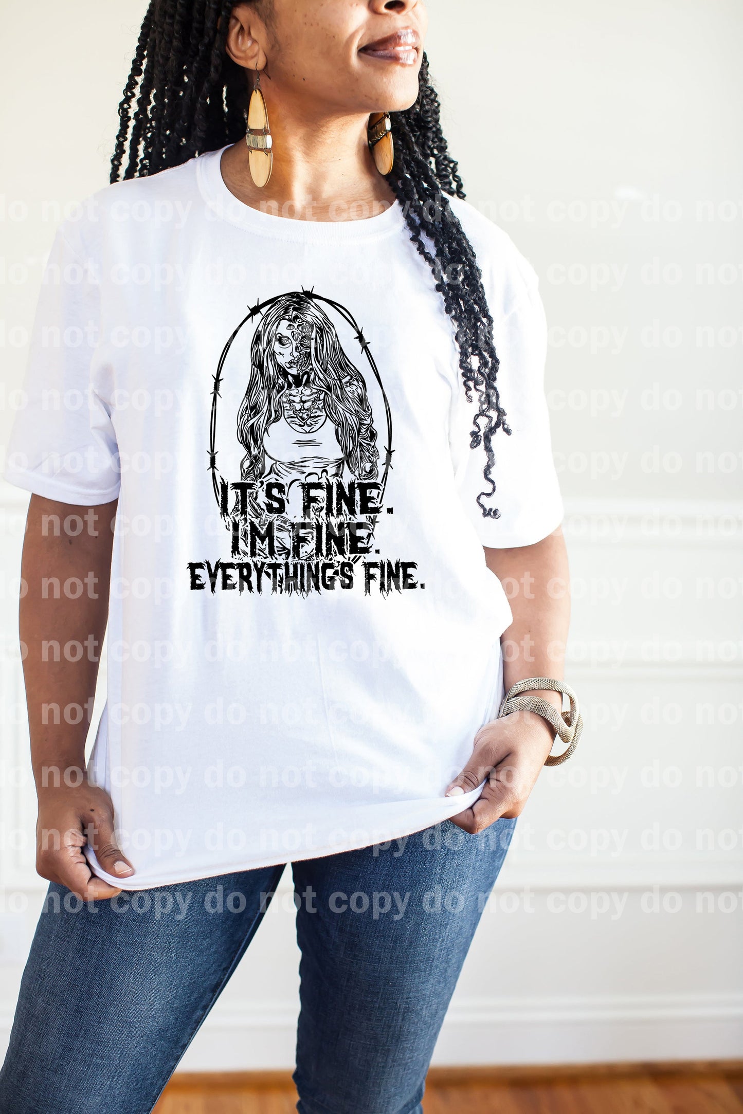 It's Fine I'm Fine Everything's Fine Distressed Dream Print or Sublimation Print