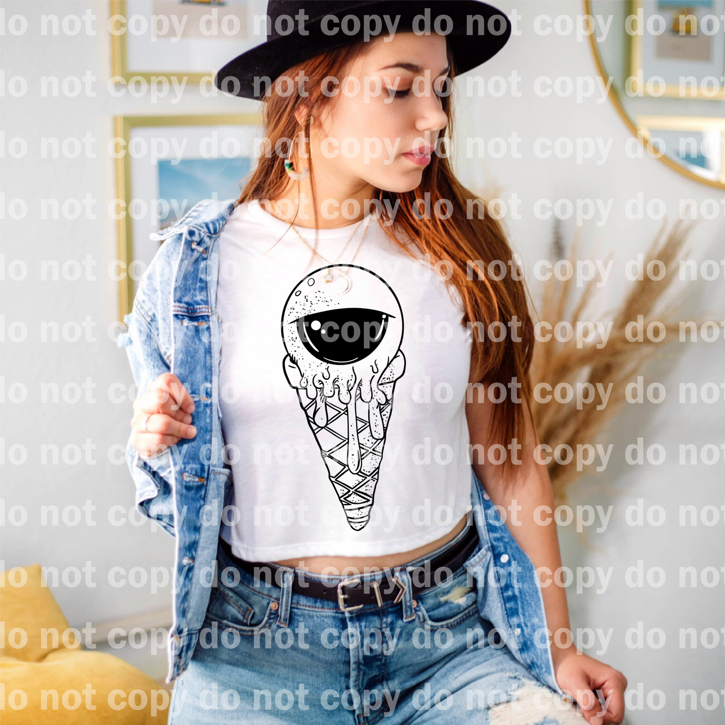 Eye Scream Cone Full Color/One Color Dream Print or Sublimation Print