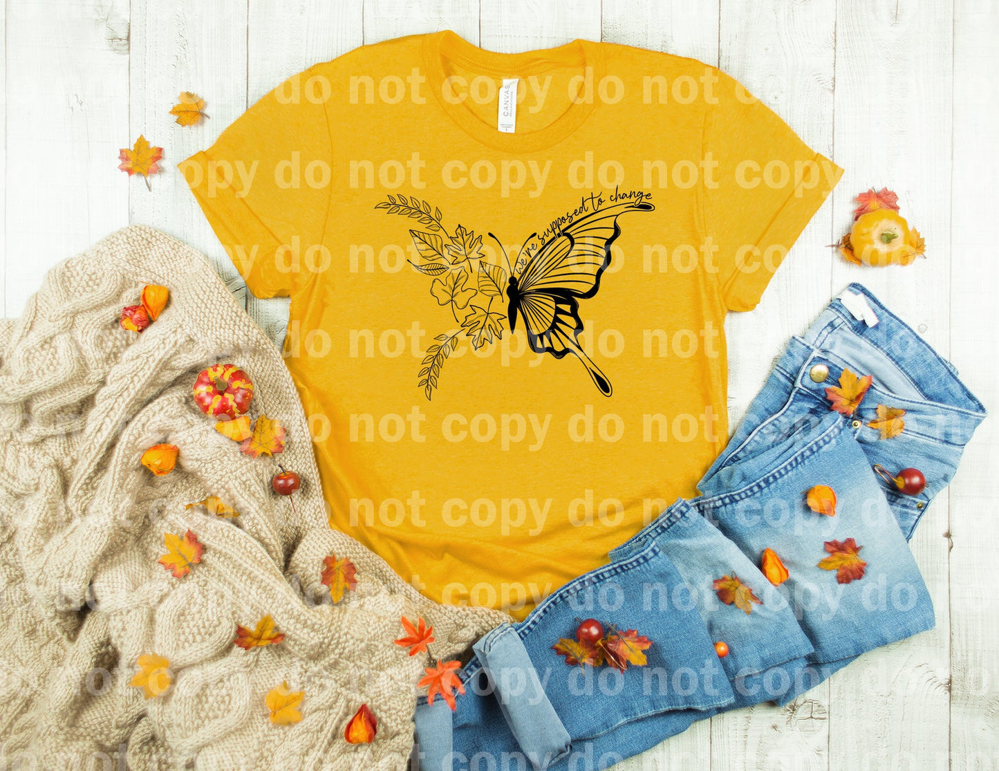 Fall Butterfly Full Color/One Color Dream Print or Sublimation Print