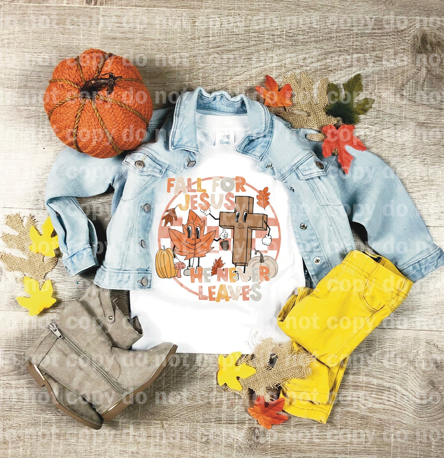 Fall For Jesus He Never Leaves Girl Dream Print or Sublimation Print