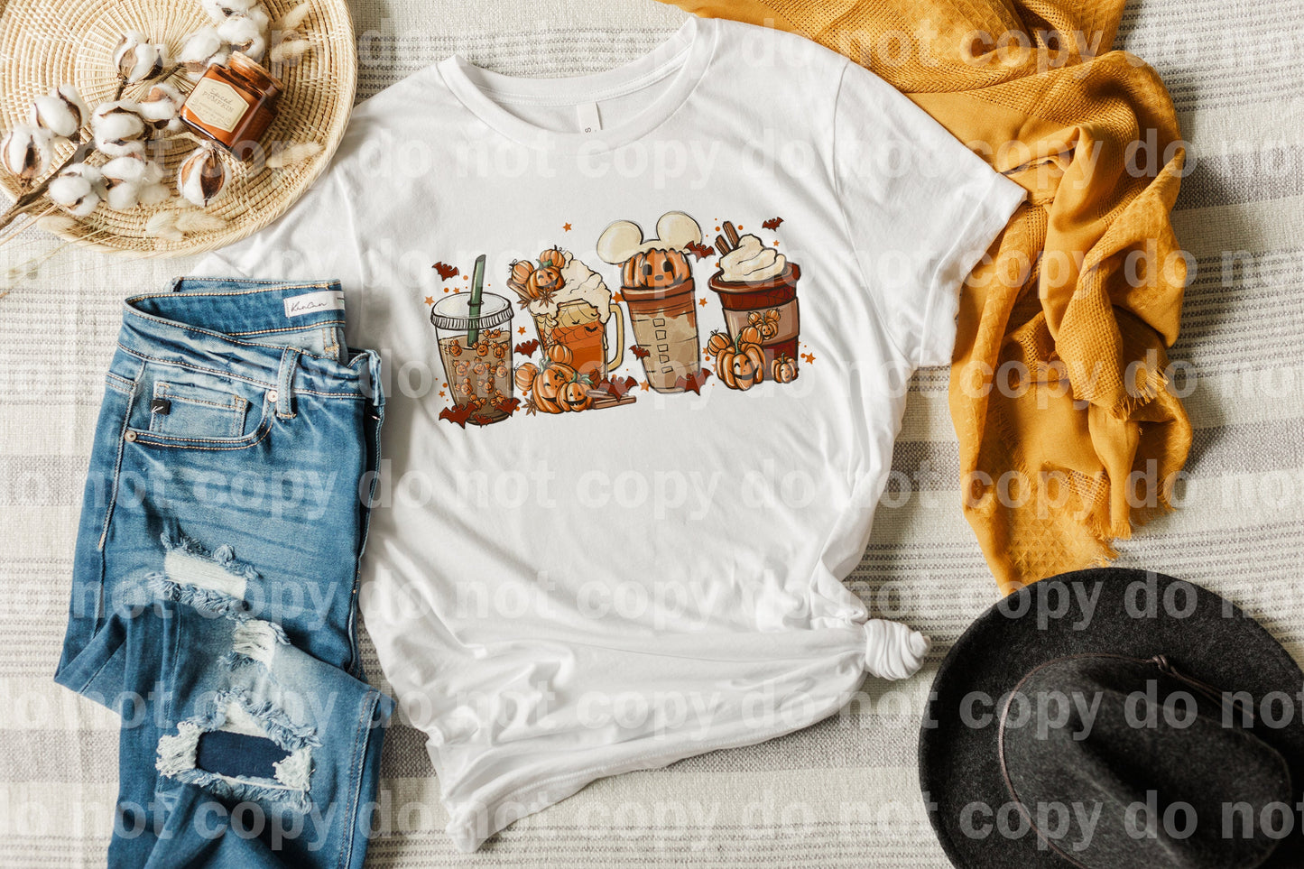 Fall Latte Mouse Dream Print or Sublimation Print