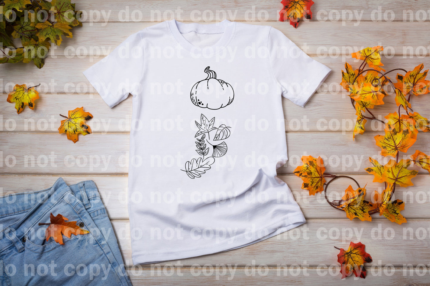 Fall Leaves And Pumpkin Dream Print or Sublimation Print