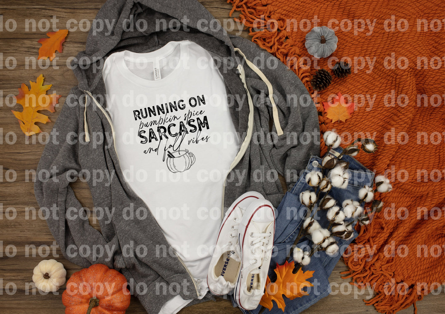 Running On Pumpkin Spice Sarcasm And Fall Vibes Dream Print or Sublimation Print