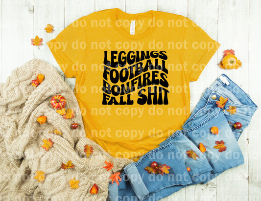 Leggings Football Bonfires Fall Shit Dream Print or Sublimation Print