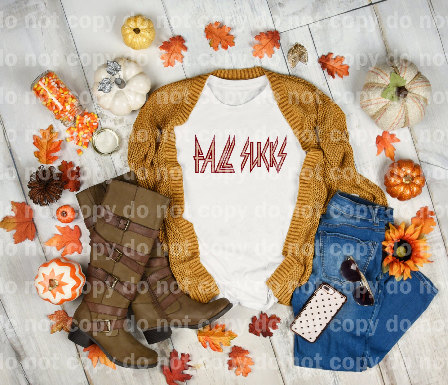 Fall Sucks Distressed Dream Print or Sublimation Print