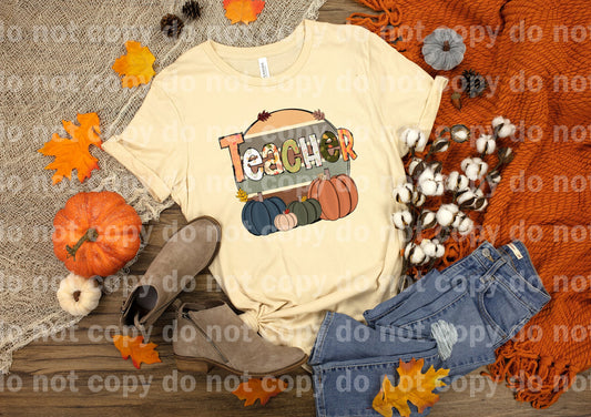 Fall Teacher Pumpkins Dream Print or Sublimation Print