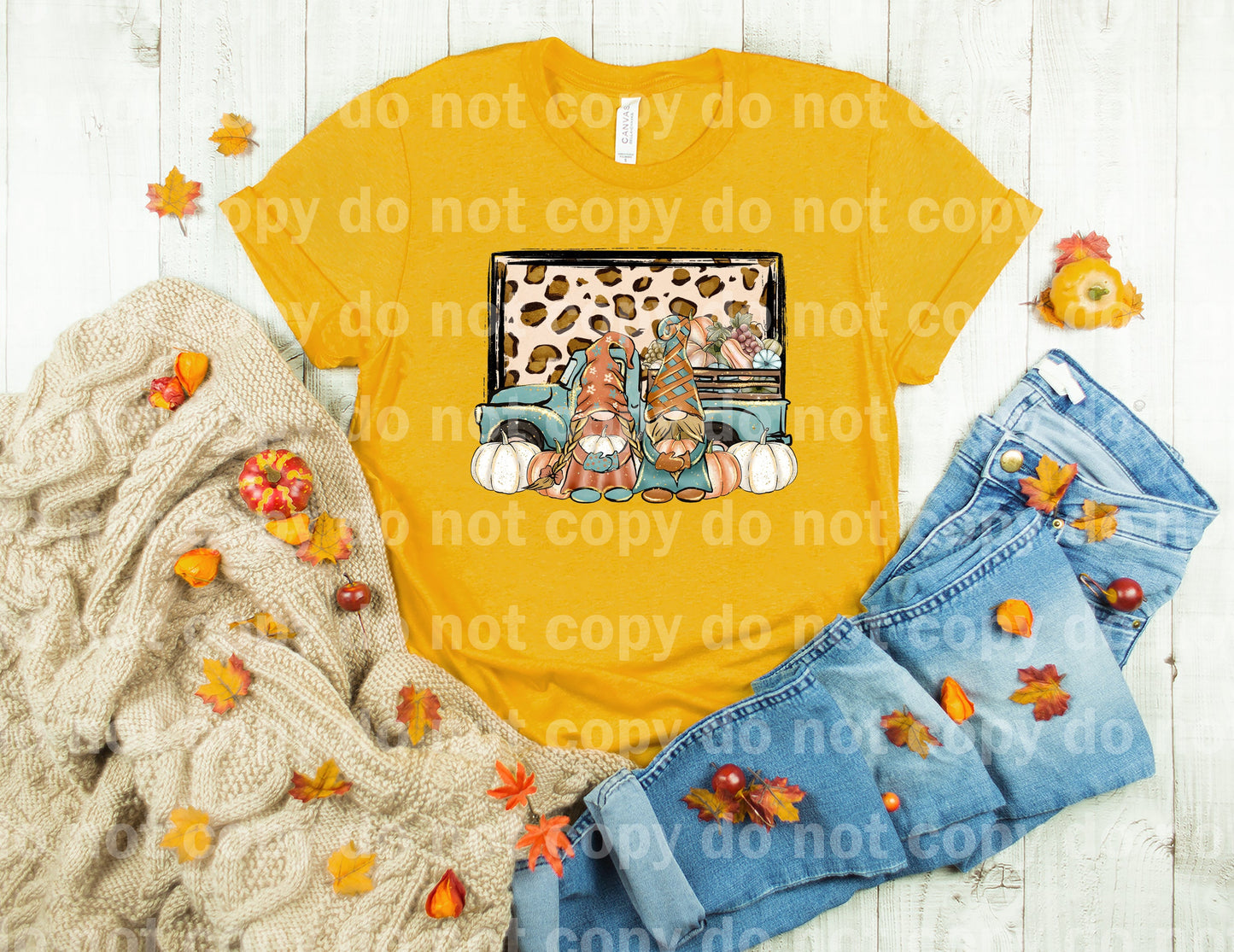 Fall Truck Pumpkins And Gnomes Dream Print or Sublimation Print
