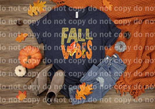 Fall Vibes Laid Leaf Olive Orange Dream Print or Sublimation Print