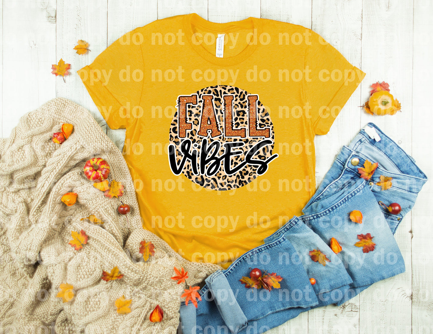 Fall Vibes Leopard Round Dream Print or Sublimation Print