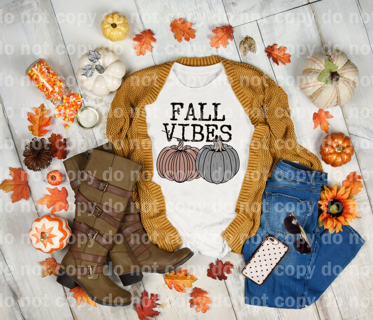 Fall Vibes Pumpkin Pastel Pink And Blue Dream Print or Sublimation Print