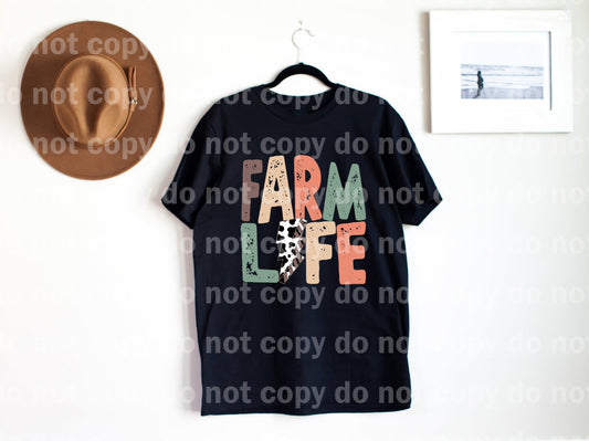 Farm Life Cowhide Lightning Bolt Warm Neutrals Dream Print or Sublimation Print