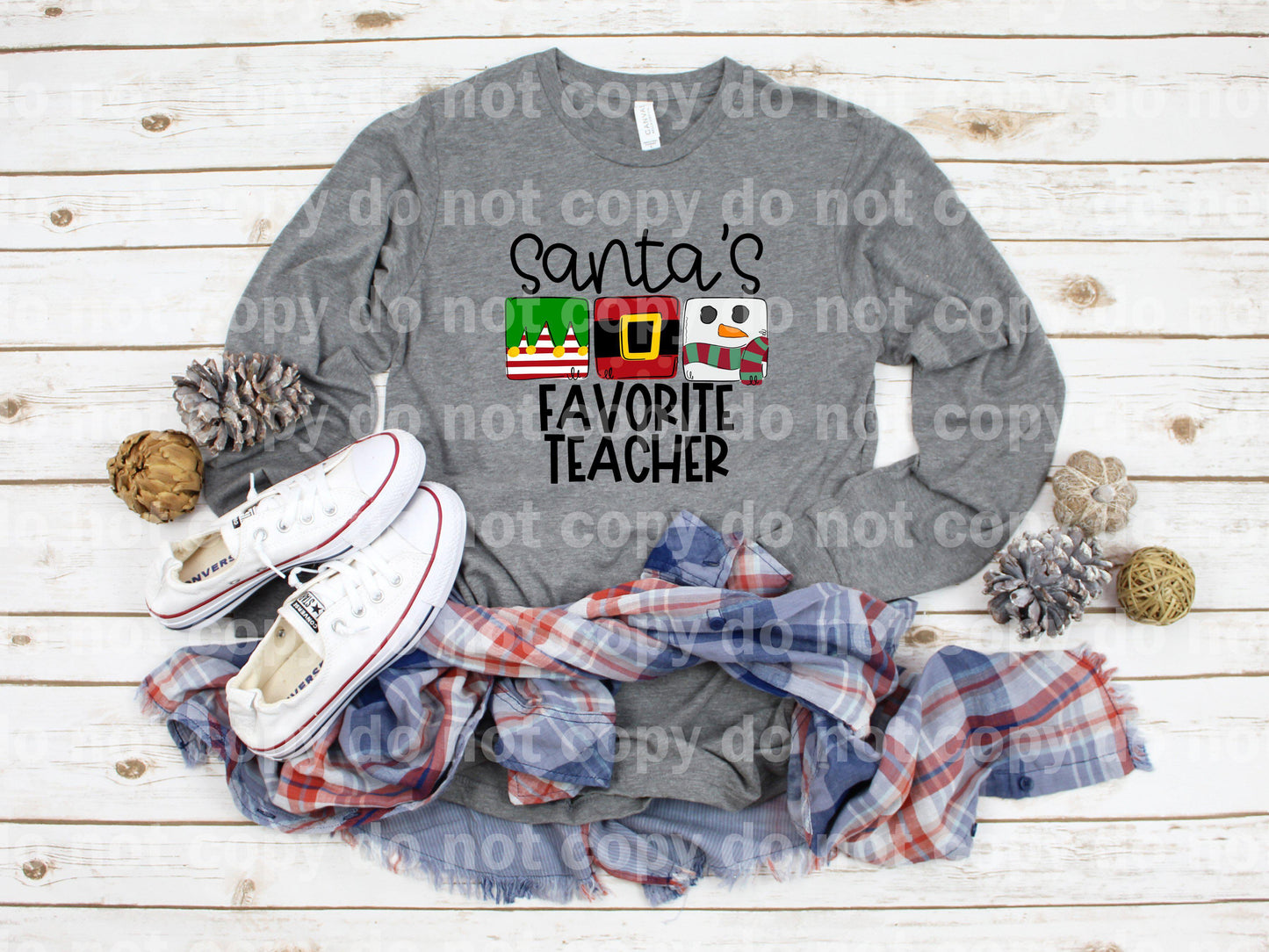 Santa's Favorite Teacher Dream print transfer