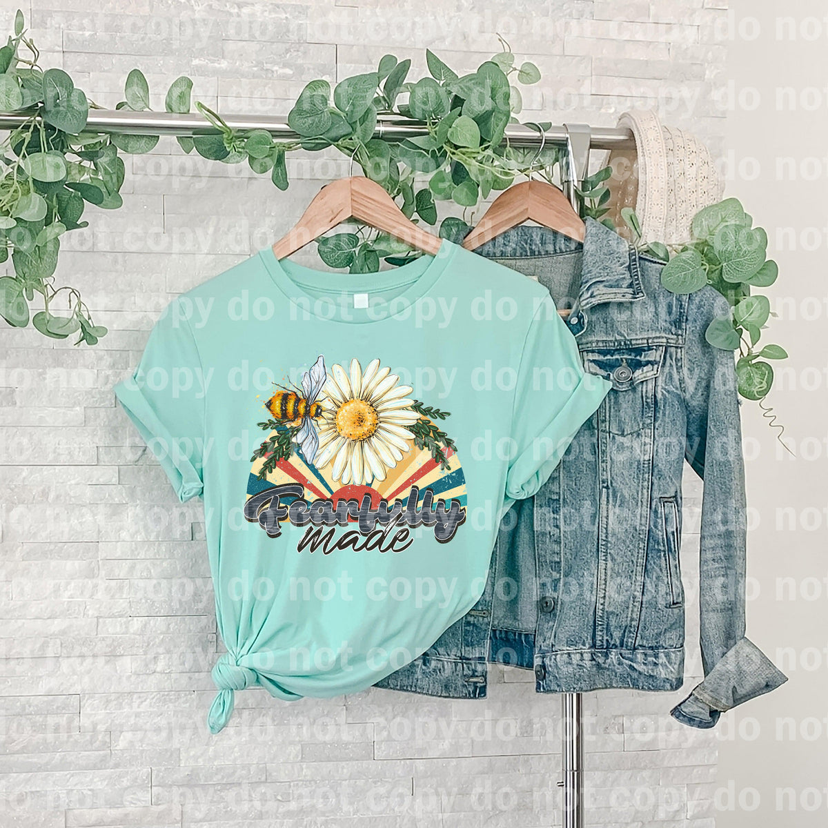Fearfully Made Bee Flower Retro Dream Print or Sublimation Print