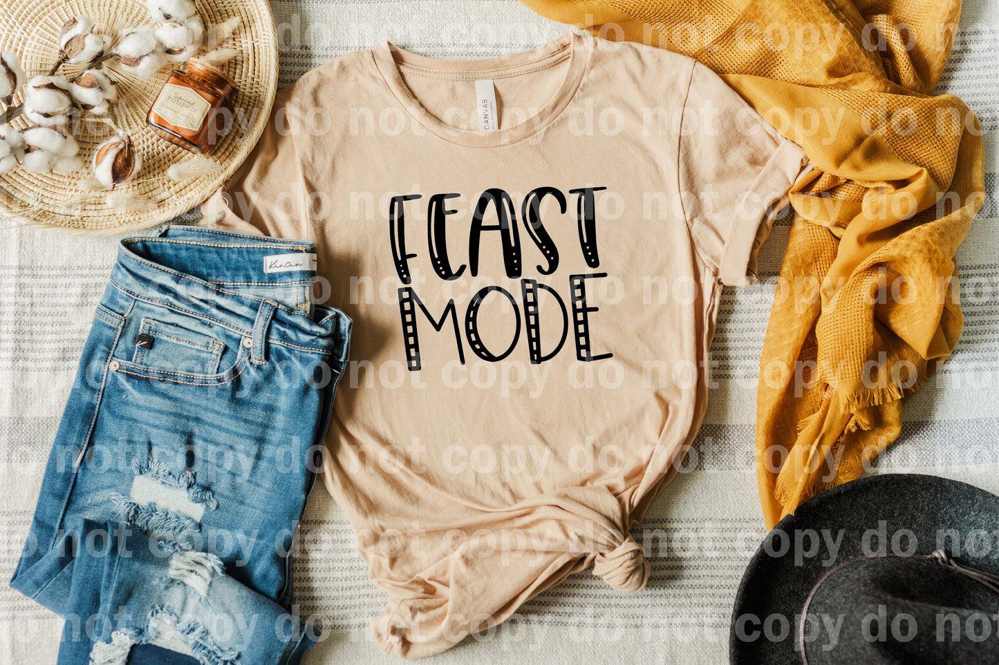 Feast Mode Typography Black/White Dream Print or Sublimation Print