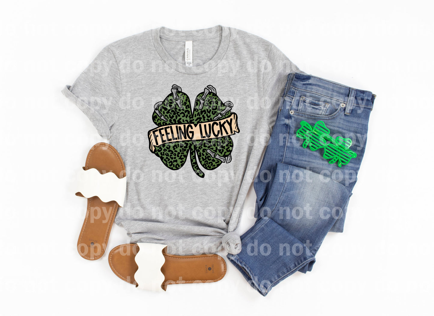 Feeling Lucky Leopard Print Full Color/One Color Dream Print or Sublimation Print