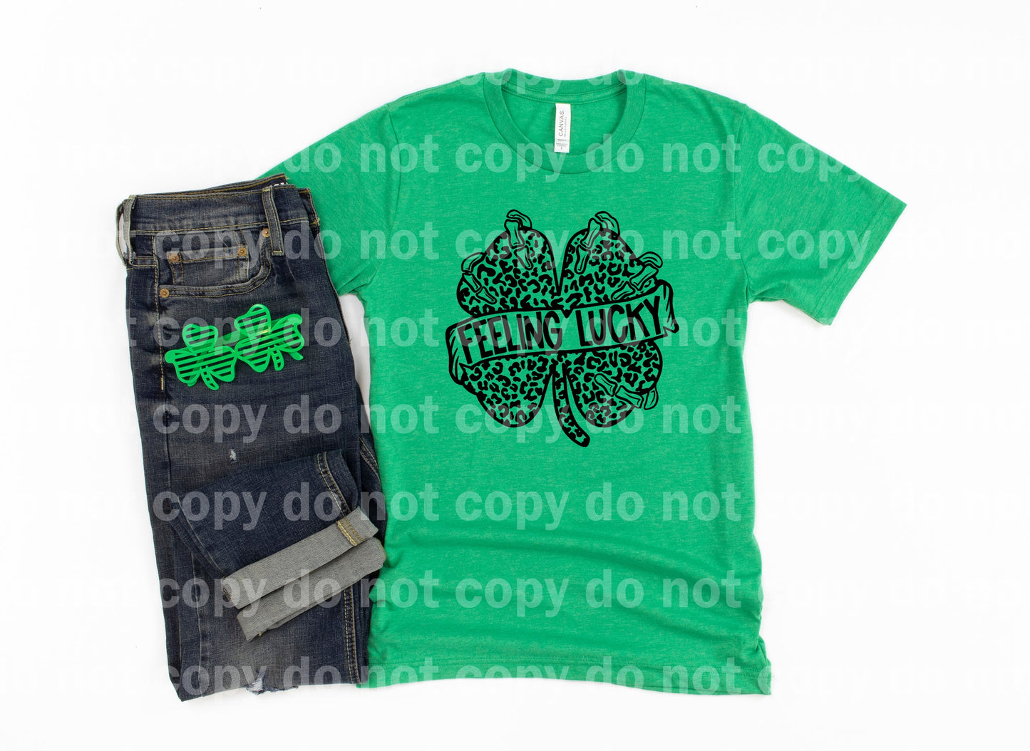 Feeling Lucky Leopard Print Full Color/One Color Dream Print or Sublimation Print