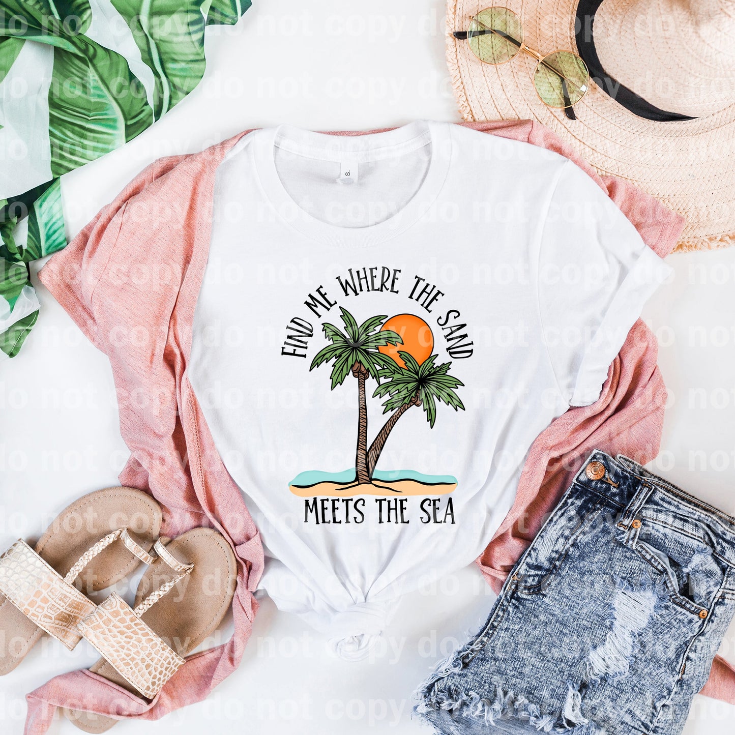 Find Me Where The Sand Meets The Sea Full Color/One Color Dream Print or Sublimation Print