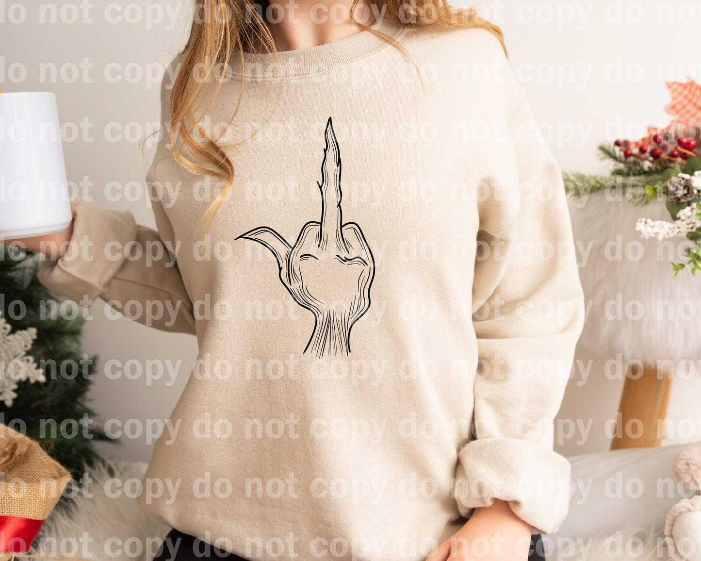 Middle Finger Full Color/One Color Dream Print or Sublimation Print
