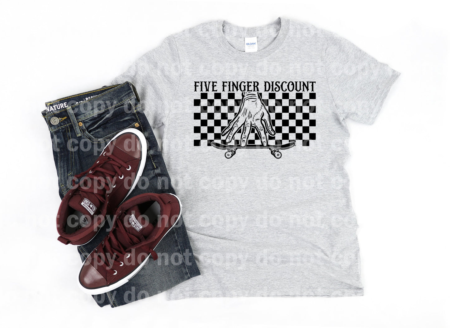 Five Finger Discount Checkered Full Color/One Color Dream Print or Sublimation Print