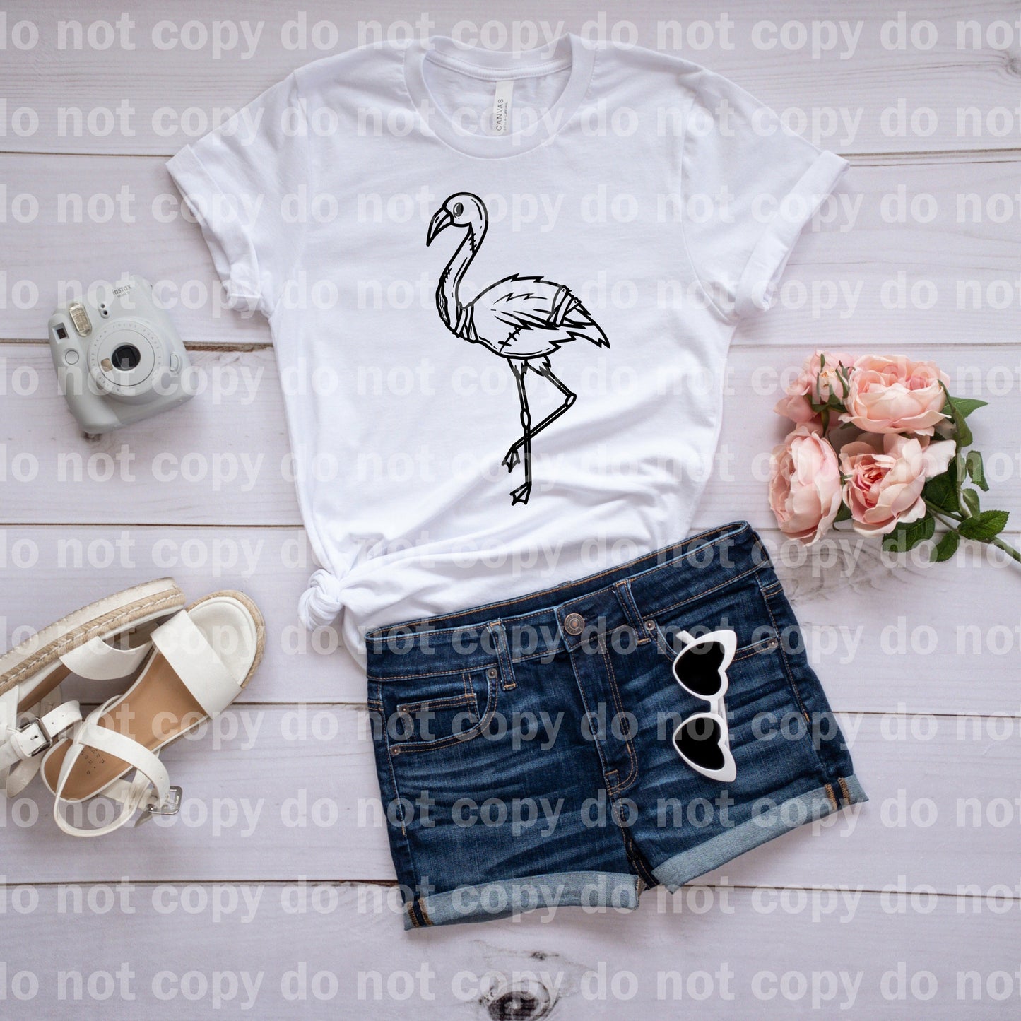 Flamingo Zombie Dream Print or Sublimation Print