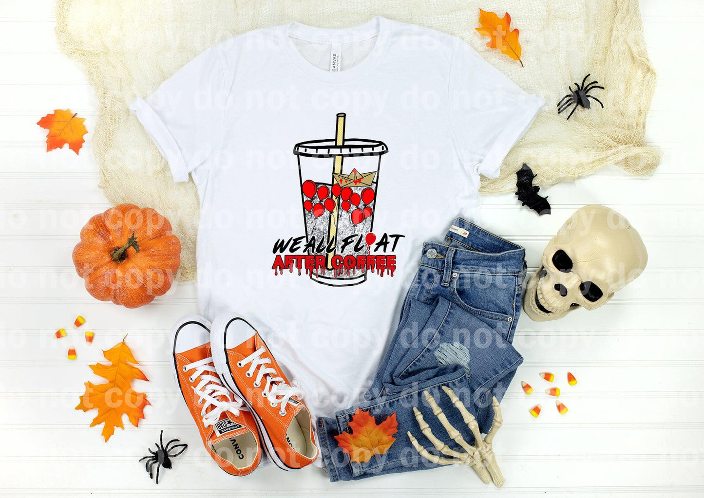 We All Float After Coffee Full Color/One Color Dream Print or Sublimation Print