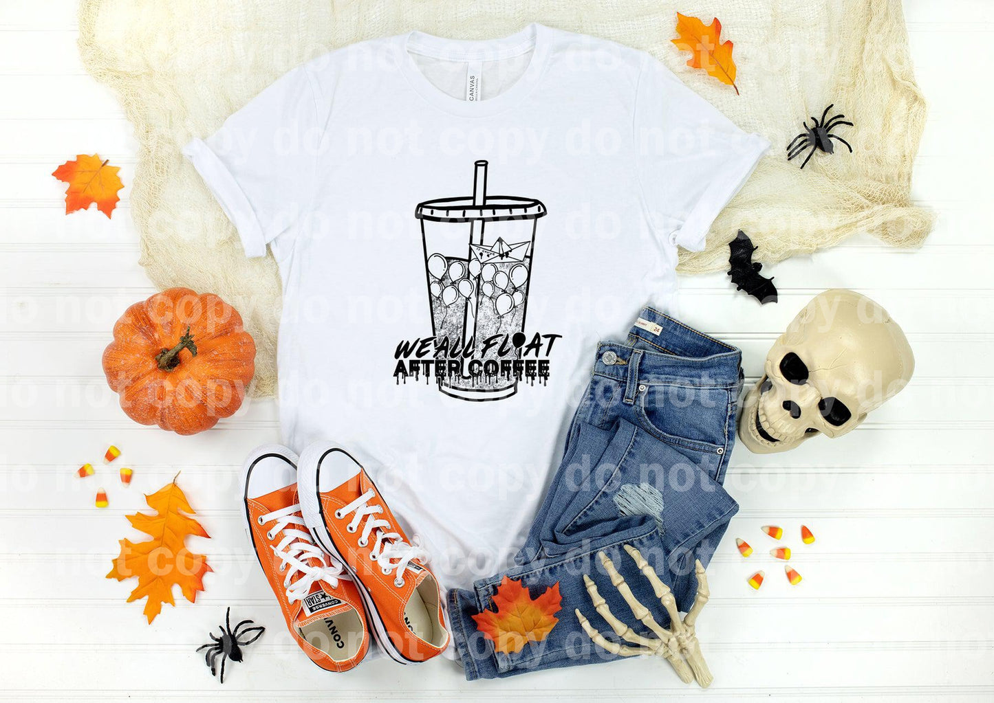 We All Float After Coffee Full Color/One Color Dream Print or Sublimation Print