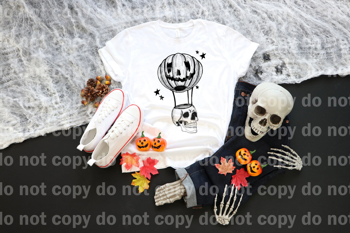 Float On Okay Skull Pumpkin Air Balloon Dream Print or Sublimation Print