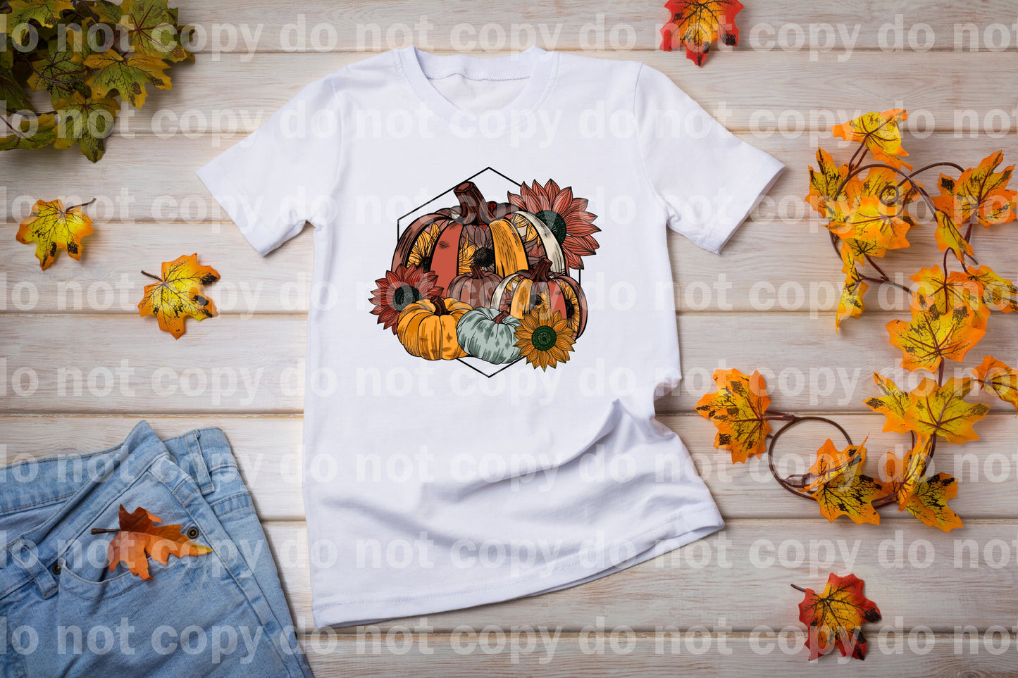 Floral Pumpkins Dream Print or Sublimation Print