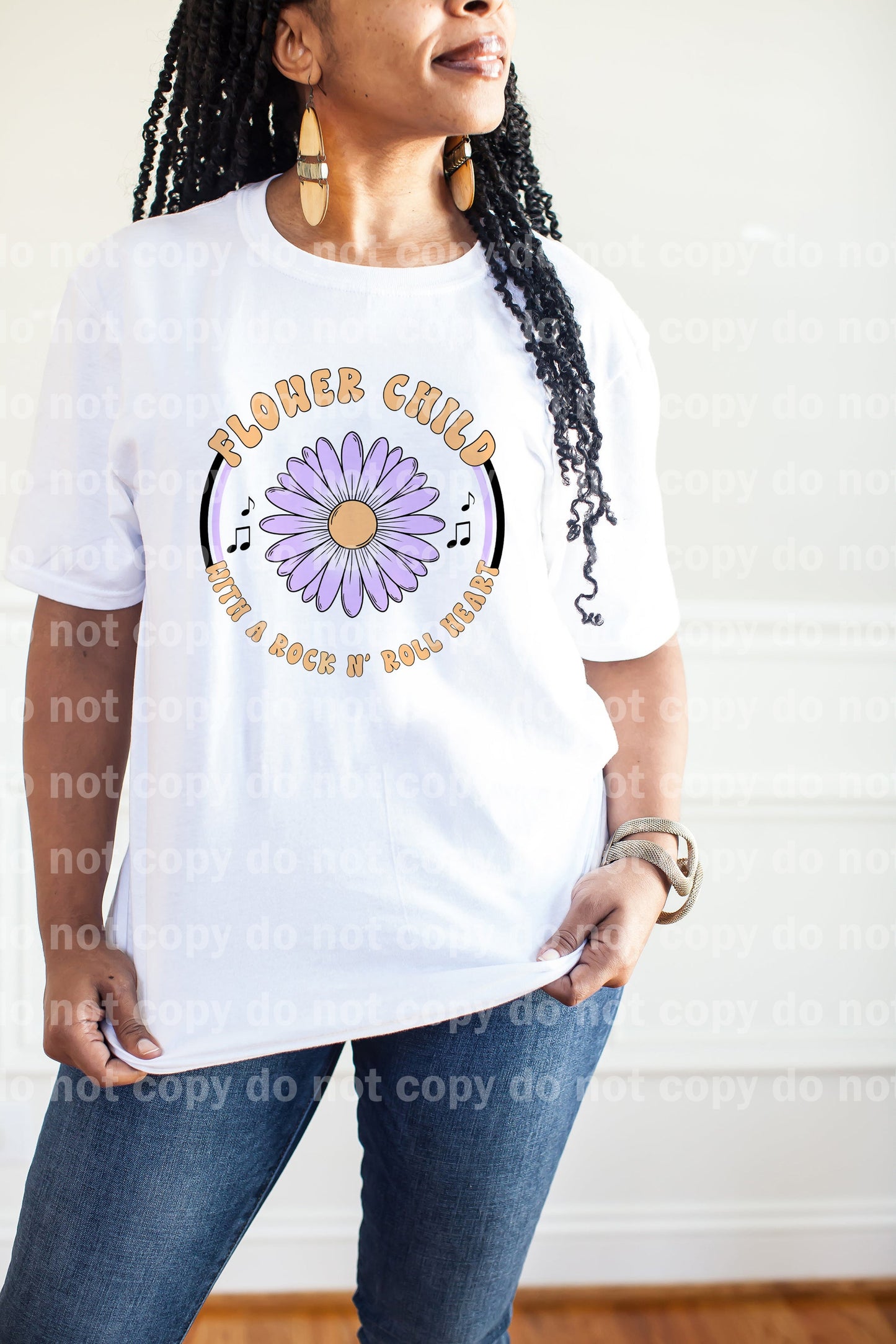 Flower Child With A Rock N Roll Heart Full Color/One Color Dream Print or Sublimation Print