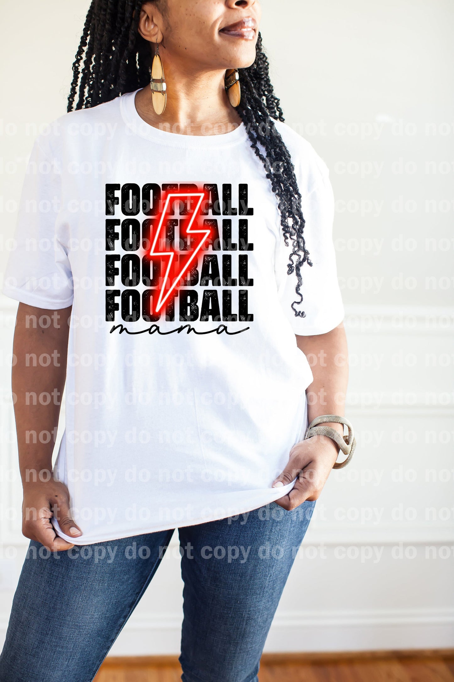 Football Mama Neon Red Dream Print or Sublimation Print