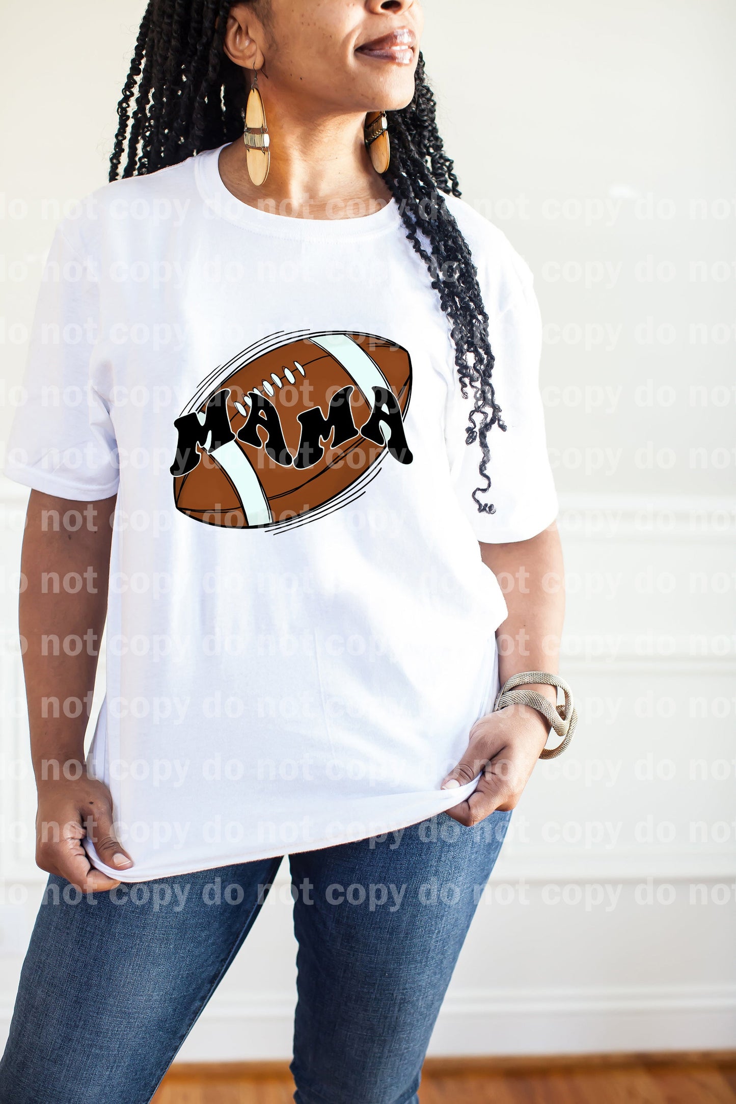 Football Mama Squiggle Dream Print or Sublimation Print