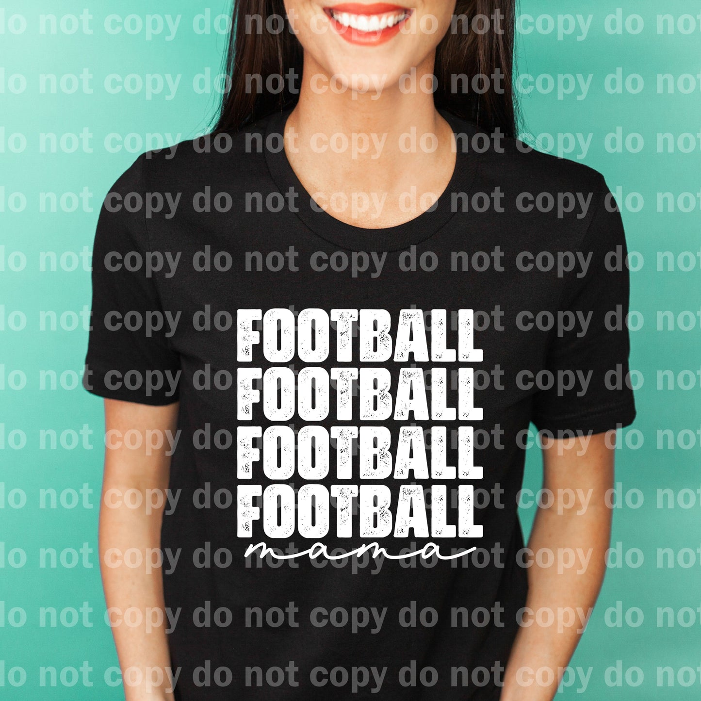 Football Mama Word Stack Distressed Black/White Dream Print or Sublimation Print