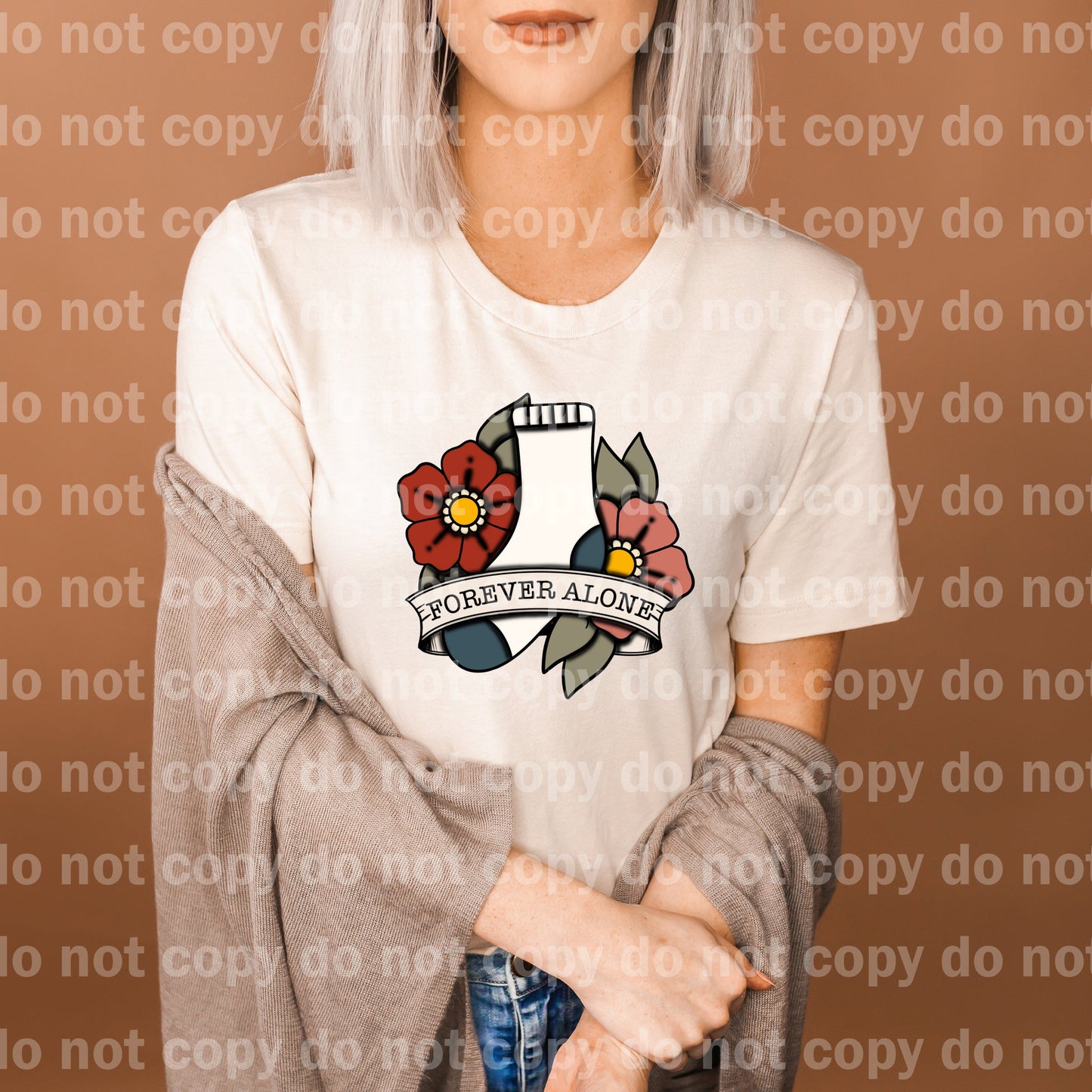 Forever Alone Flowers Full Color/One Color Dream Print or Sublimation Print