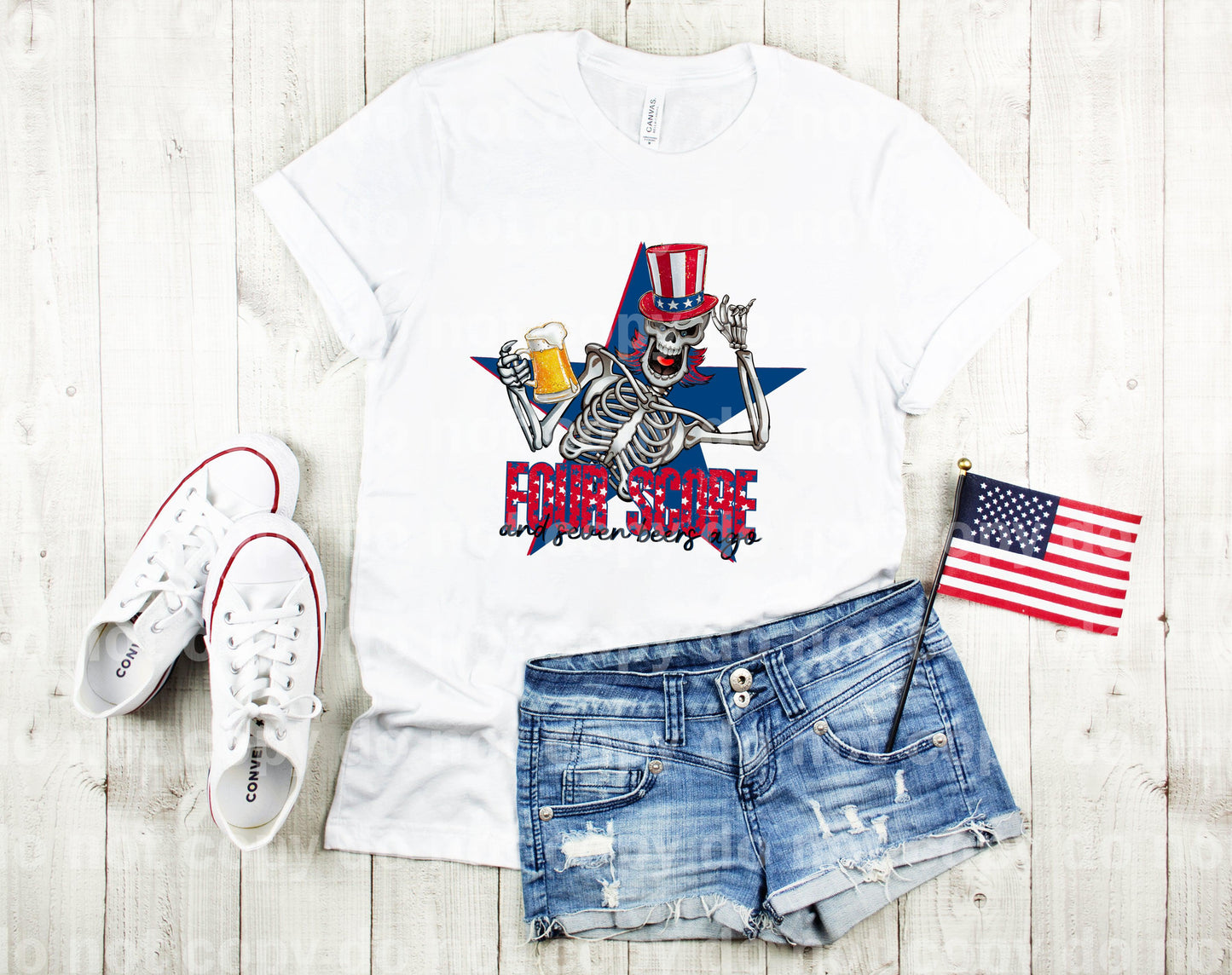 Four Score And Seven Beers Ago Skellie Dream Print or Sublimation Print