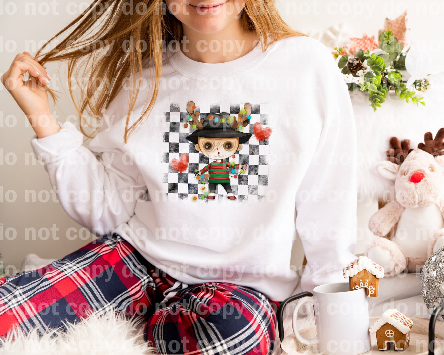 Freddy Christmas Checkered Dream Print or Sublimation Print