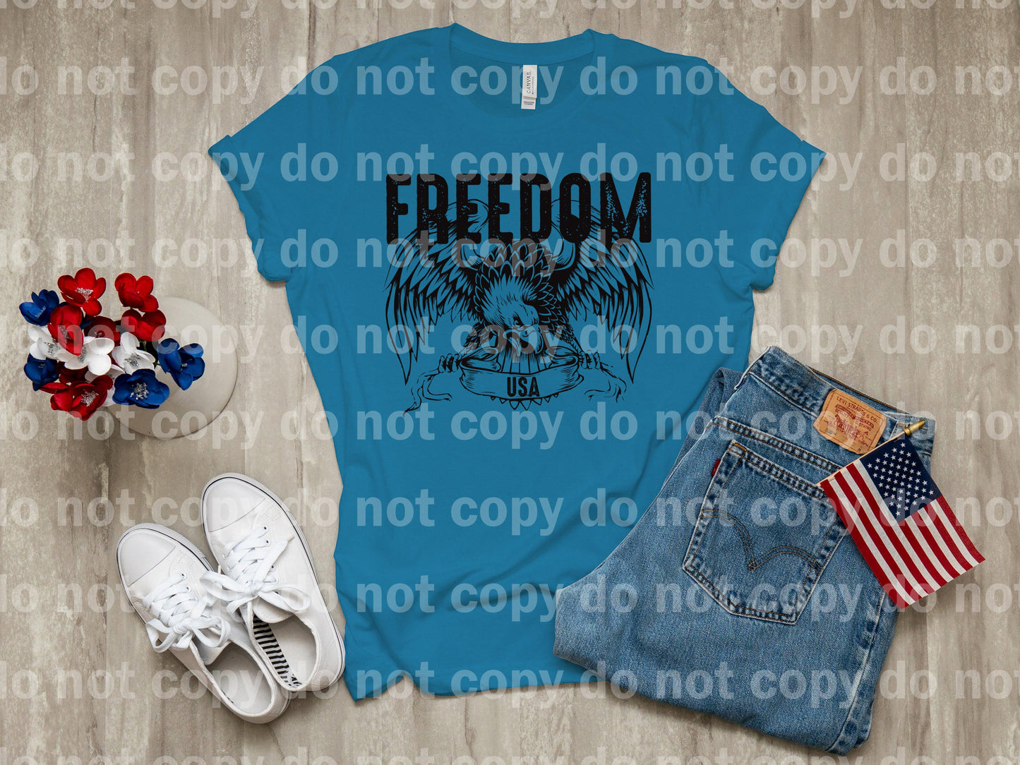 Freedom USA Stars Eagle Full Color / One Color Dream Print or Sublimation Print
