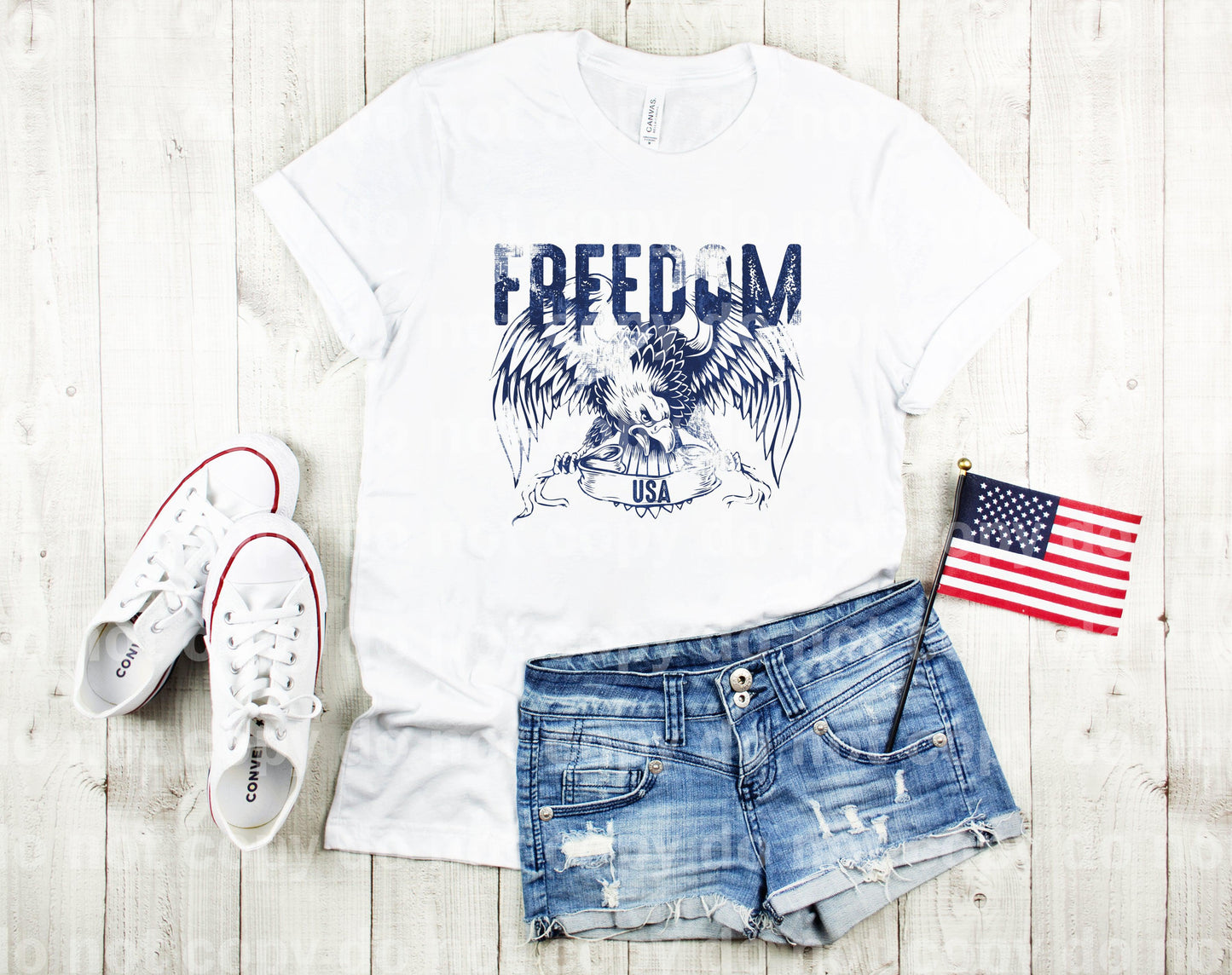 Freedom USA Stars Eagle Full Color / One Color Dream Print or Sublimation Print