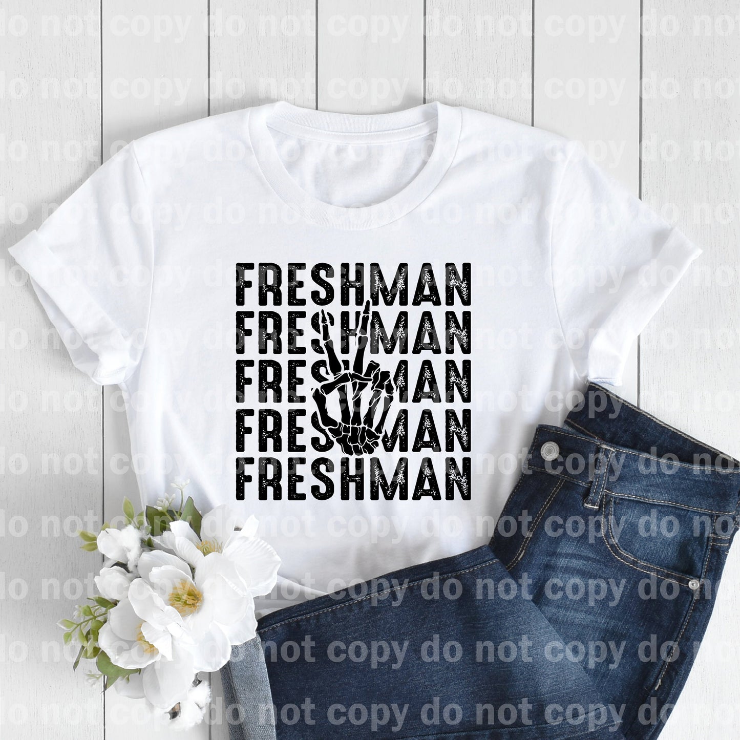 Freshman Skellie Hand Full Color/One Color Dream Print or Sublimation Print