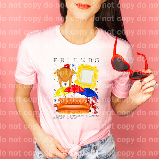 Friends Turkey Frame Umbrellas Couch Lobster Dream Print or Sublimation Print