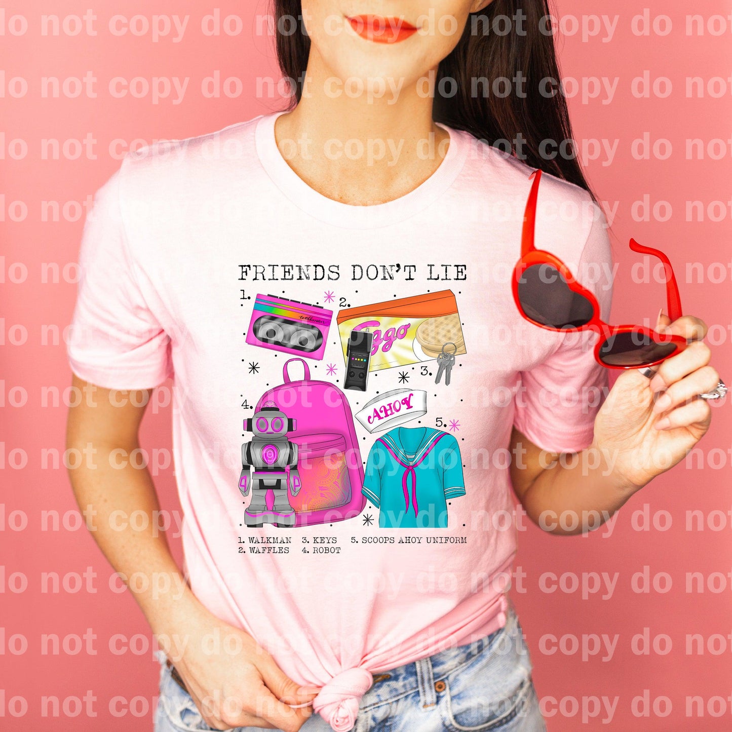 Friends Don't Lie Walkman Waffle Keys Robot Uniforme Sueño Impresión o Impresión por Sublimación