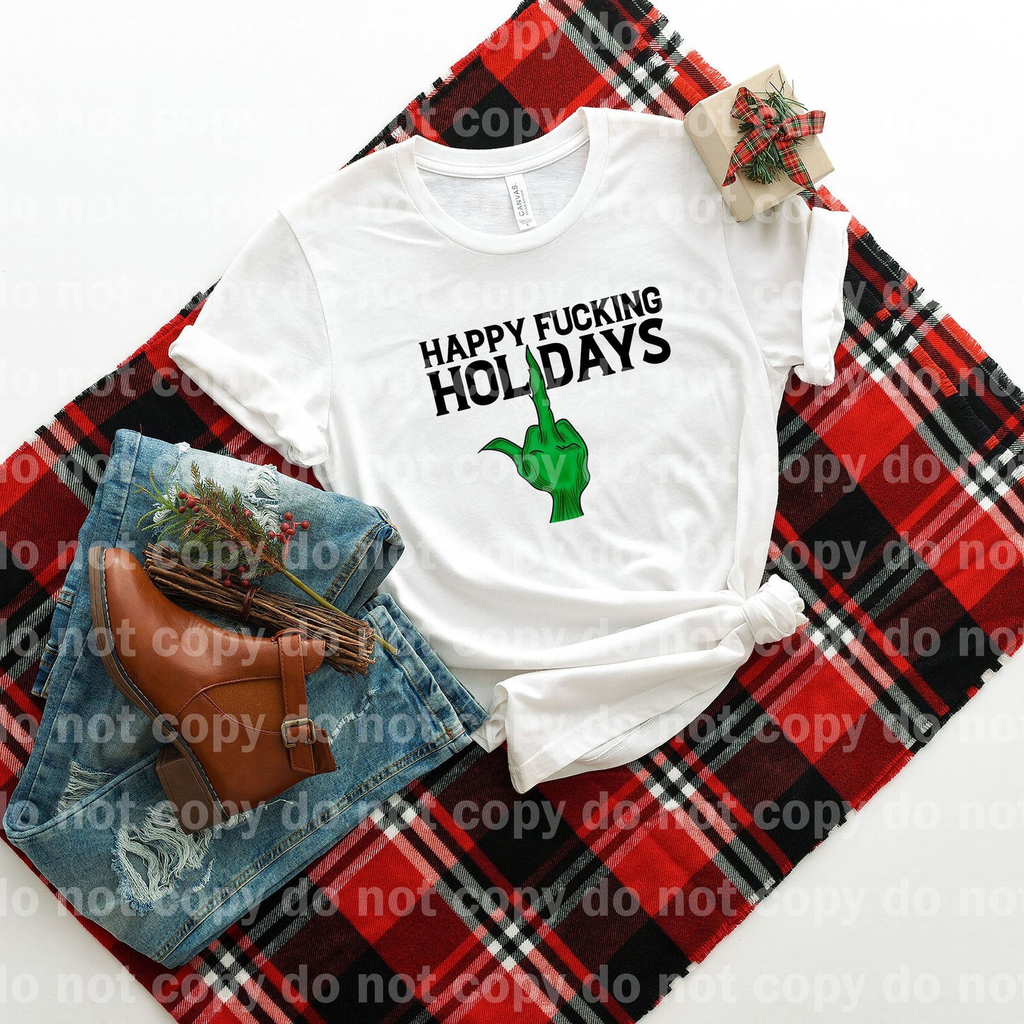 Happy Fucking Holidays Full Color/One Color Dream Print or Sublimation Print