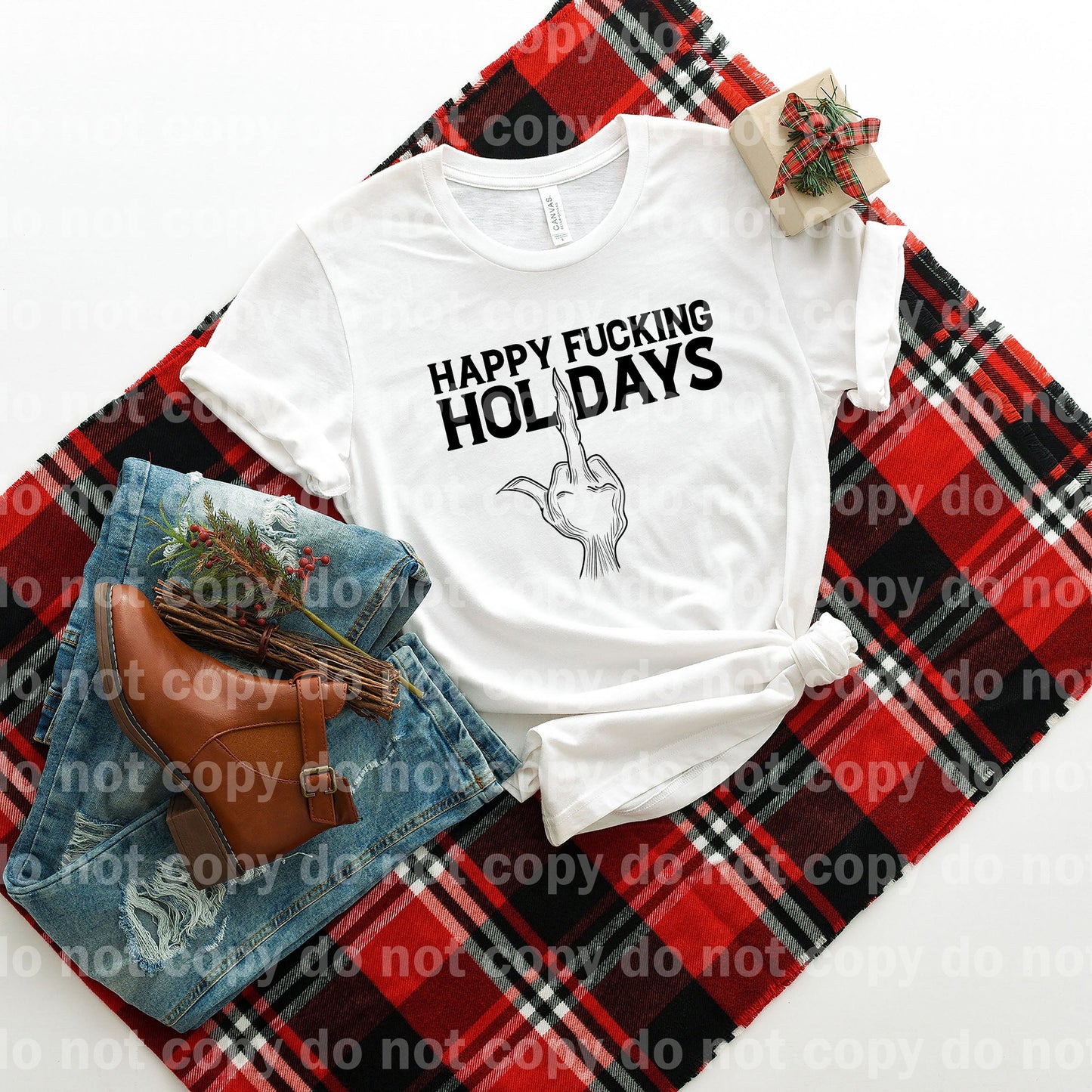 Happy Fucking Holidays Full Color/One Color Dream Print or Sublimation Print